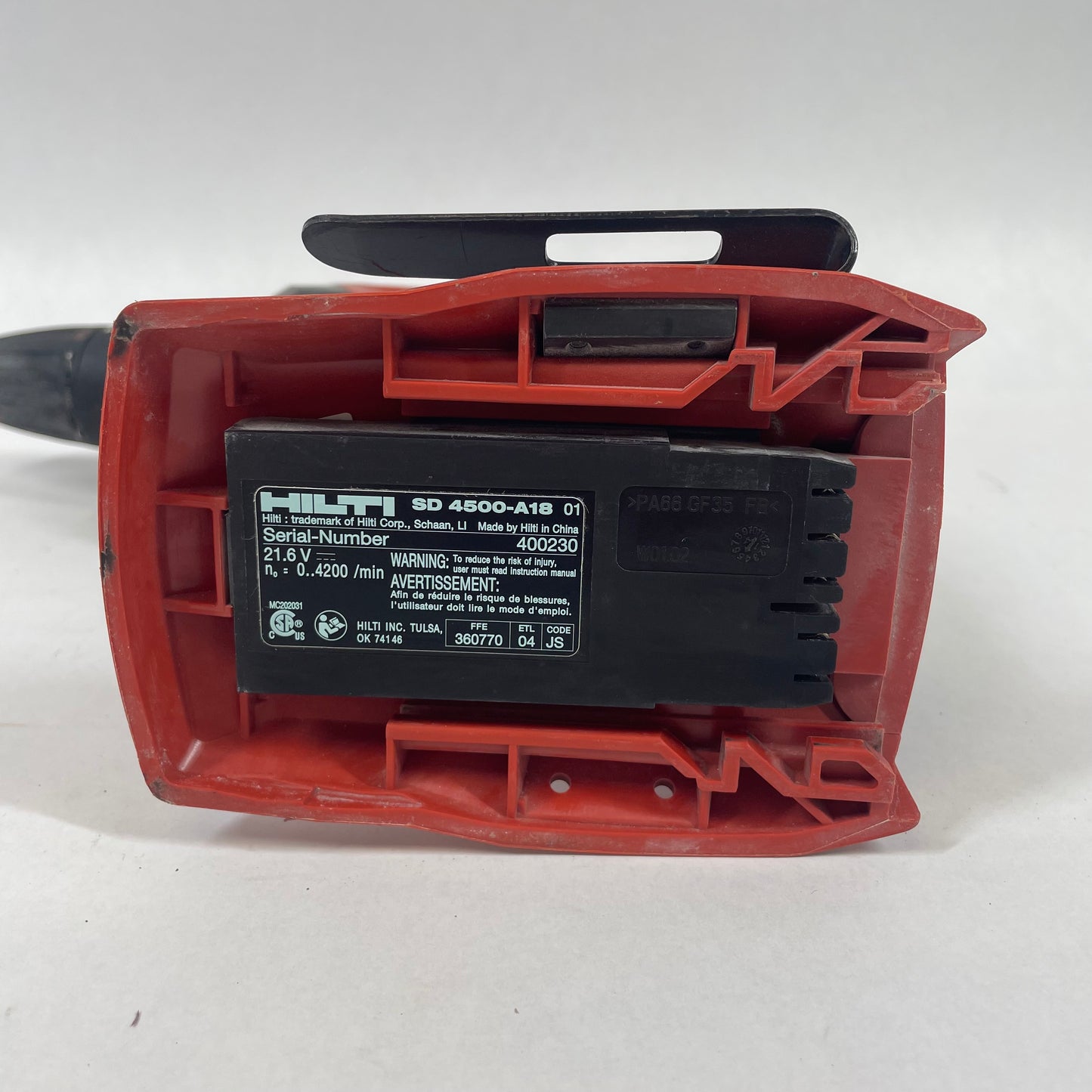 Broken Hilti SD 4500-A18 Drywall Screw Gun