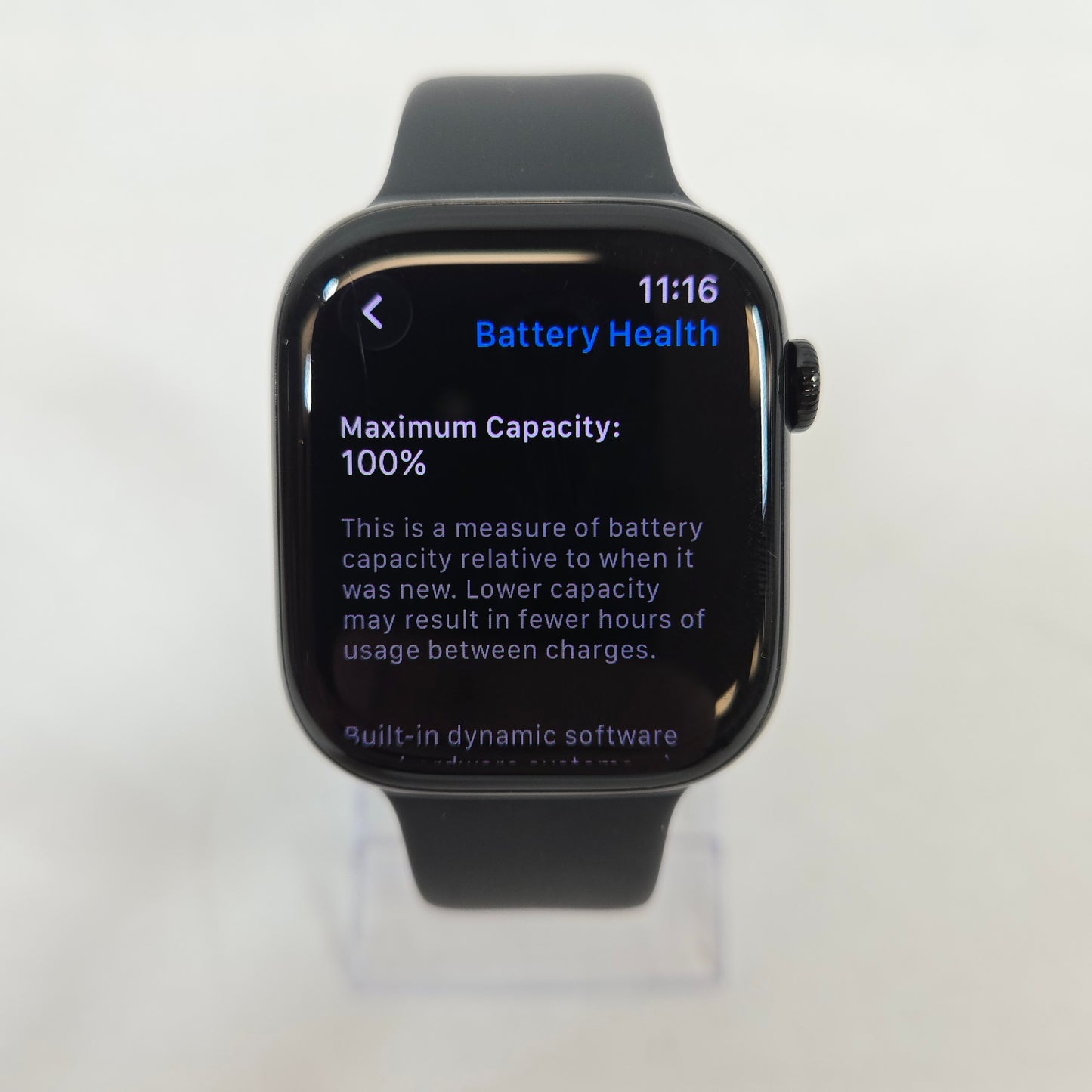 GPS Only Apple Watch Series 10 46MM Black Aluminum Black Sport Band MWWQ3LW/A