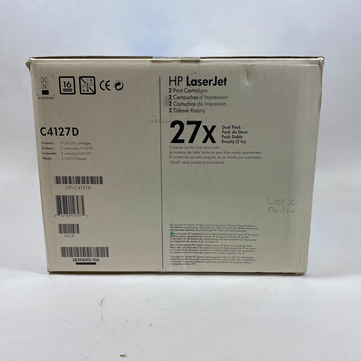 New HP LaserJet Dual-Pack 27X Black Print Cartridges