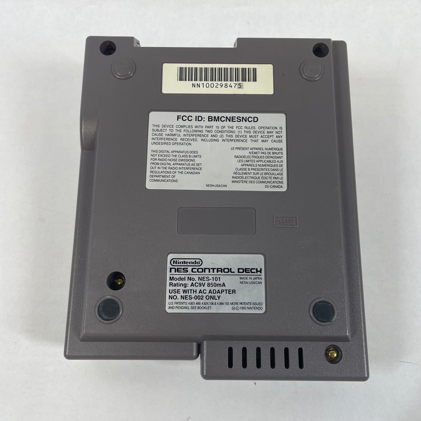 Broken Nintendo NES Toploader NES-101