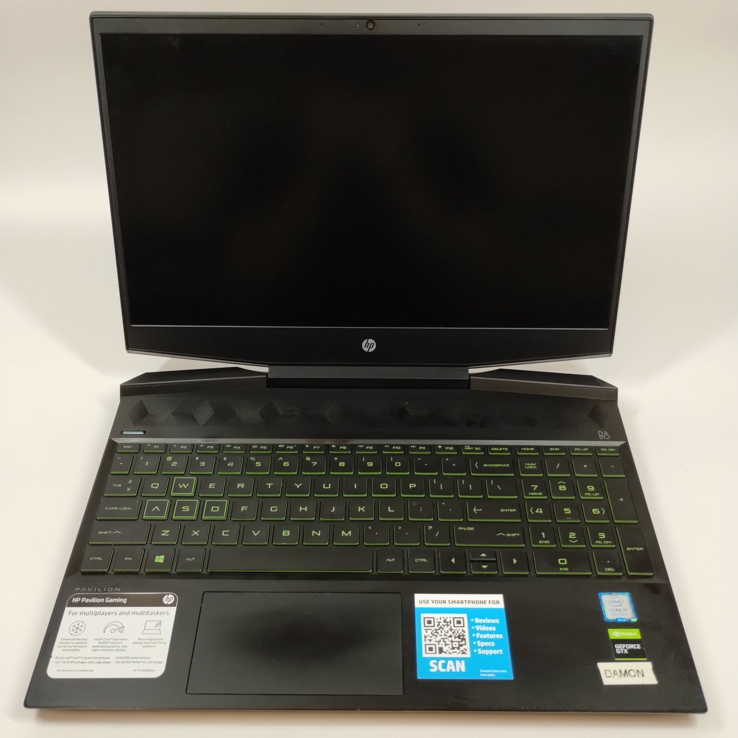 HP Pavilion 15-dk0096wm 16" i5-9300H 2.4GHz 8GB RAM 256GB HDD Intel UHD Graphics 630