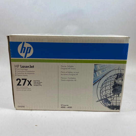 New HP LaserJet Dual-Pack 27X Black Print Cartridges