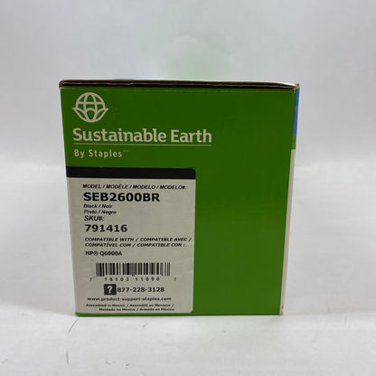 New Staples Sustainable Earth SEB2600BR Black Remanufactured Toner Cartridge