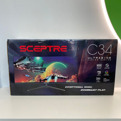 New Sceptre C34 34" C345B-QUT168 WQHD VA 165Hz Ultra Wide Curved Gaming Monitor