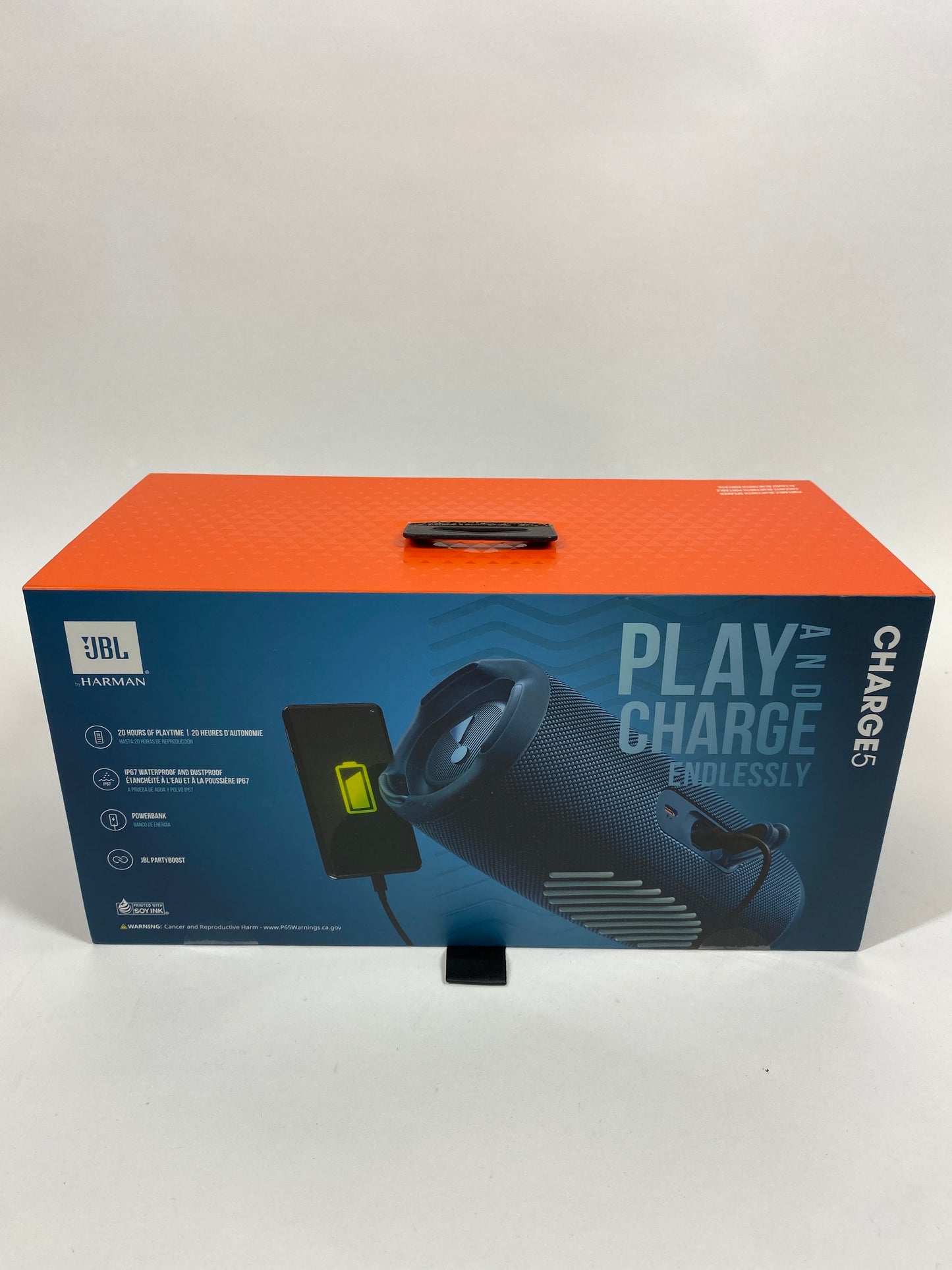 New JBL Charge 5 Portable Waterproof Bluetooth Speaker Blue jblcharge5bluam