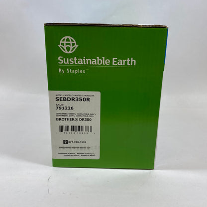 New Staples Sustainable Earth SEBDR350R Black Remanufactured Drum Unit