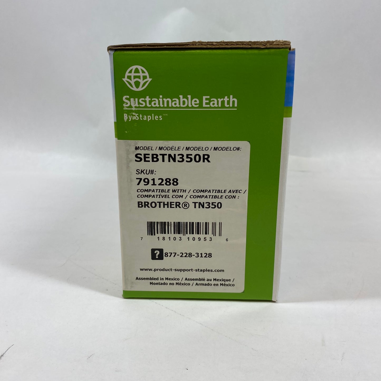 New Staples Sustainable Earth SEBTN350R Black Remanufactured Toner Unit