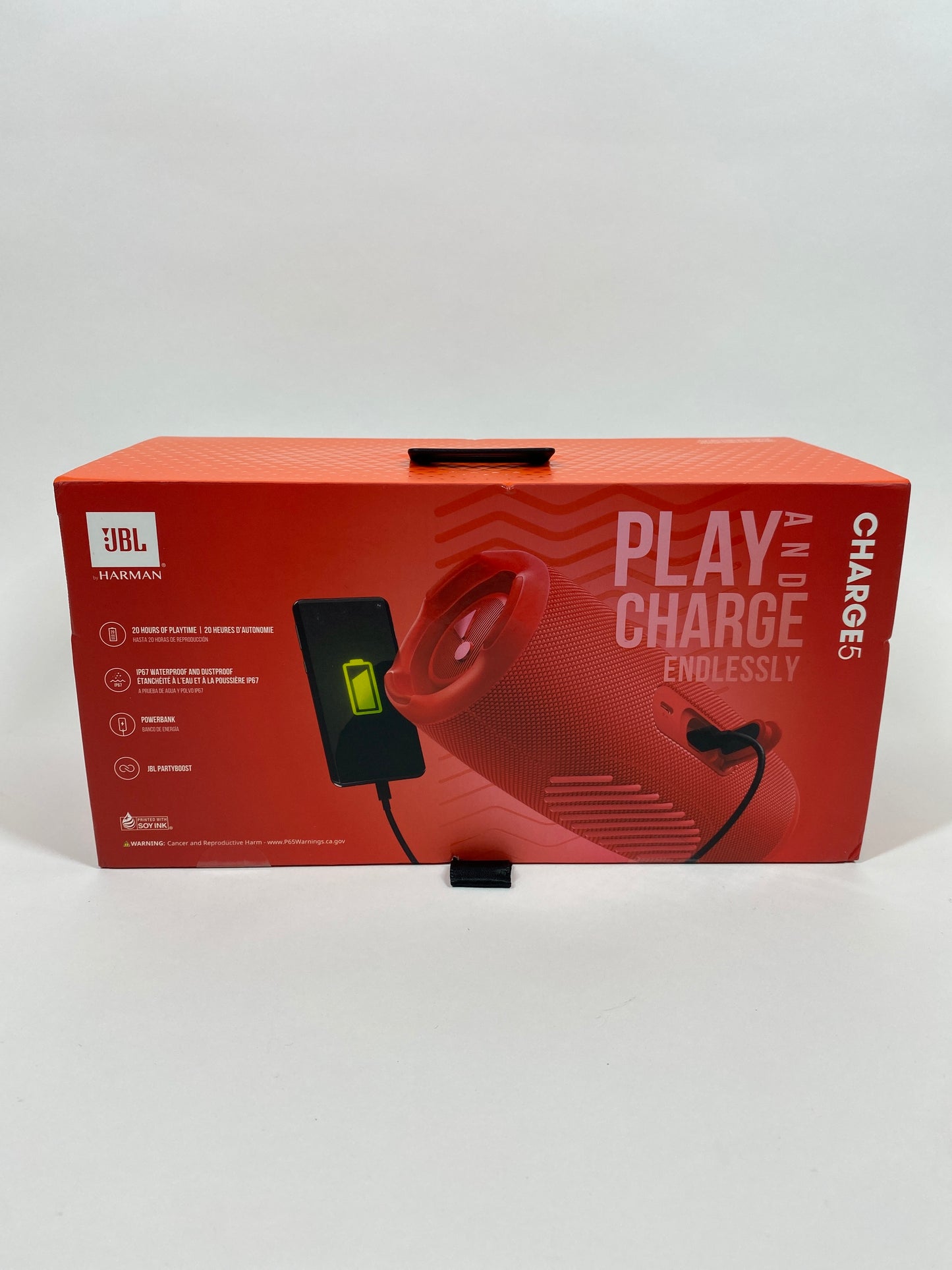 New JBL Charge 5 Portable Waterproof Bluetooth Speaker Red JBLCHARGE5REDAM