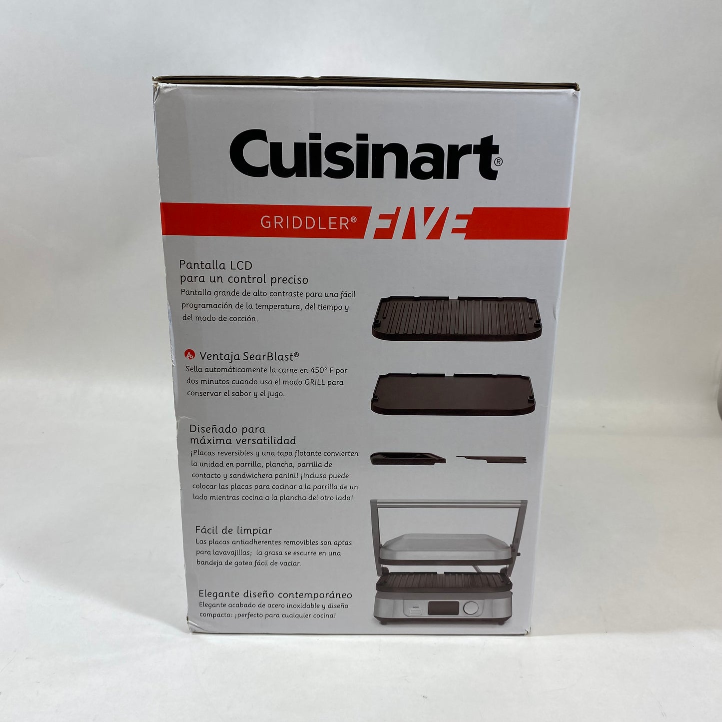 New Cuisinart Griddler Five Electric Grill Griddle Pan GR-5BP1