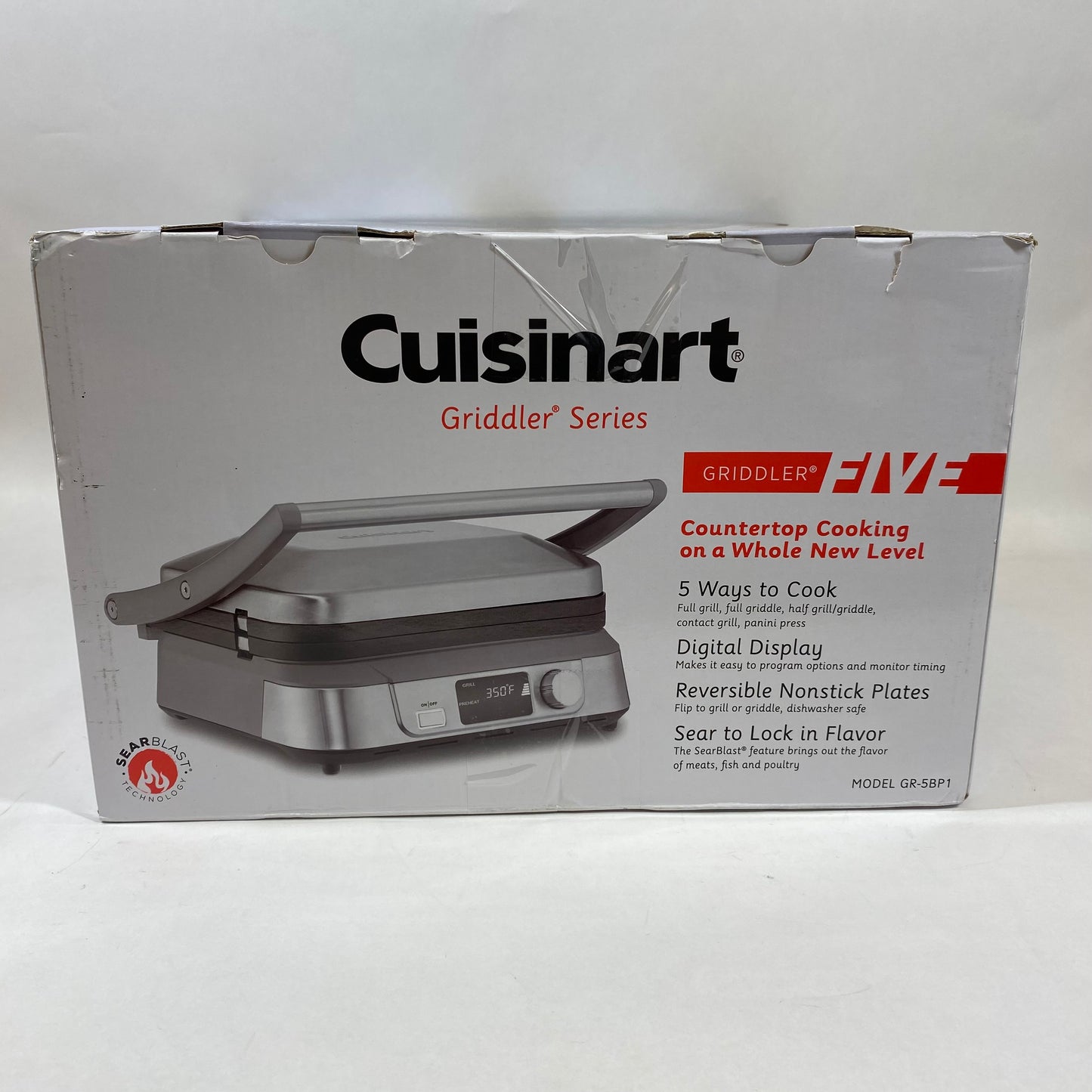 New Cuisinart Griddler Five Electric Grill Griddle Pan GR-5BP1