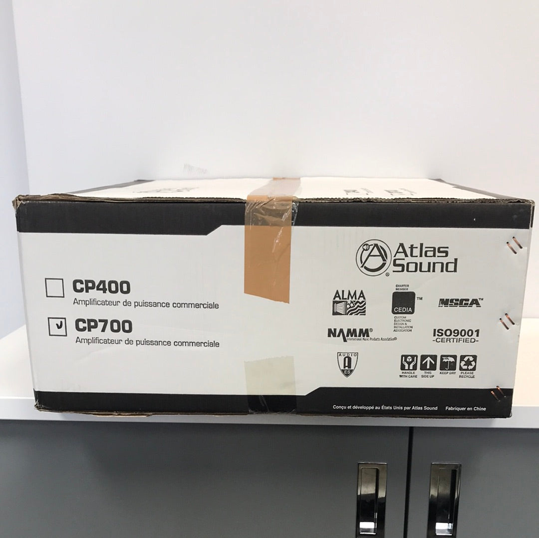 New Atlas Sound Commercial Power Amplifier 700W Dual-Channel Amp CP700