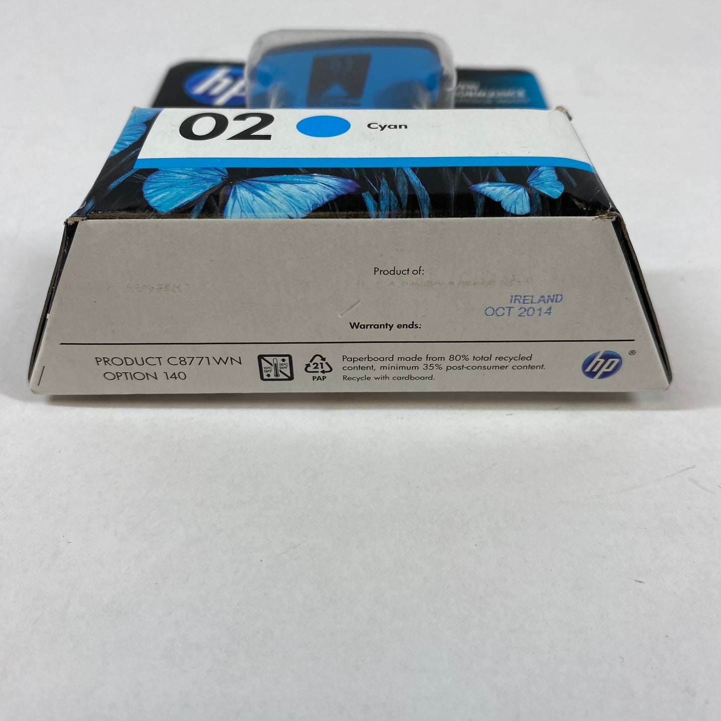 Lot of 11 New HP 02 C8771WN Cyan Ink Cartridge