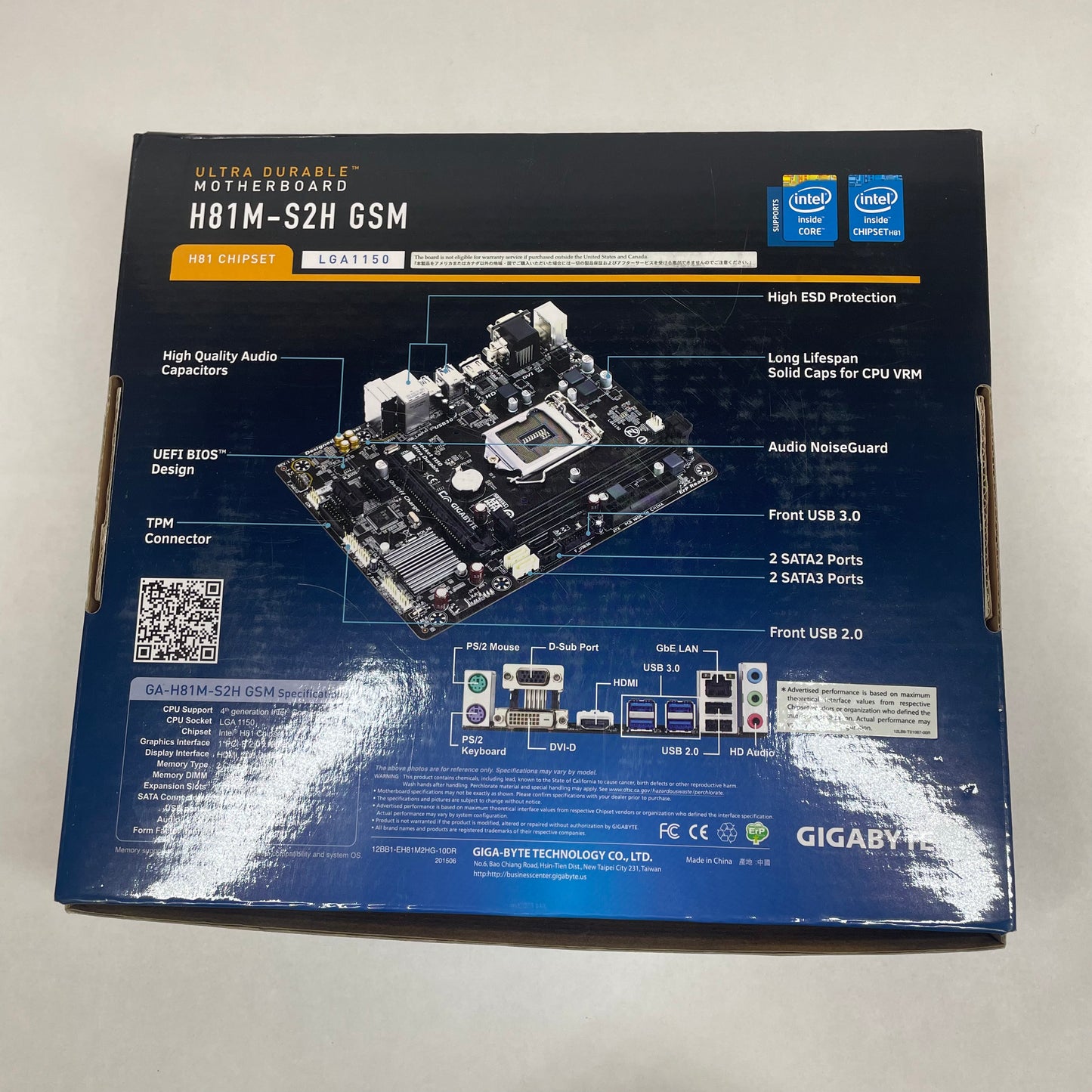 GIGABYTE GA-H81M-S2H GSM LGA1150 ATX Motherboard