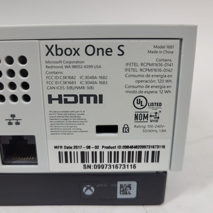 Broken Microsoft Xbox One S 500GB Console Gaming System Only 1681 Bad HDMI