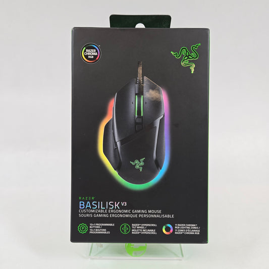 New Razer Basilisk V3 Black RZ01-04000100-R3U1 Gaming Mouse SEALED