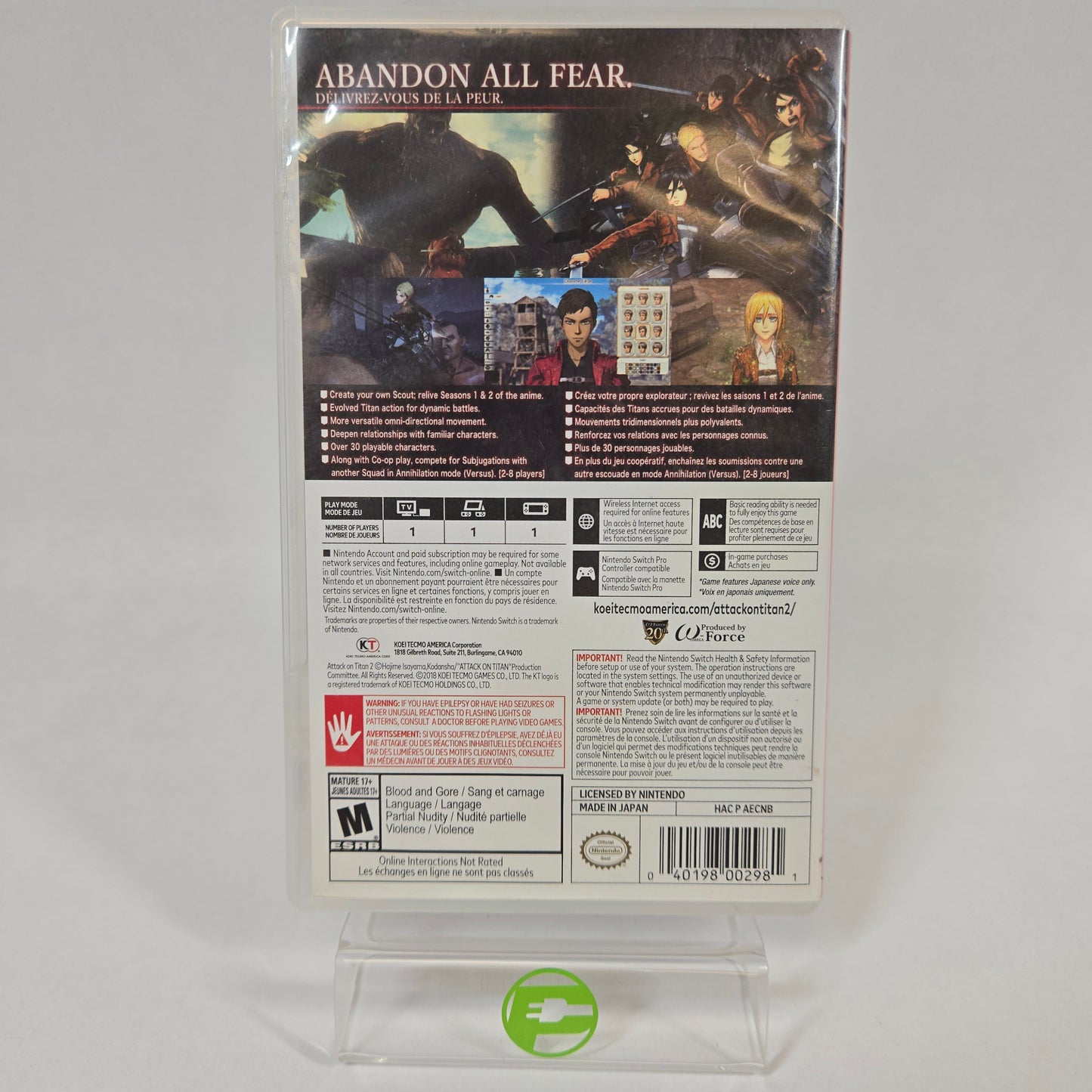 Attack on Titan 2 (Nintendo Switch, 2018)